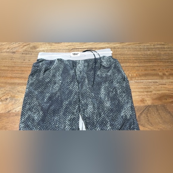 Lululemon Mens T.H.E. Shorts Drawstring Waist Bleached Herringbone Black Size L - Picture 3 of 7